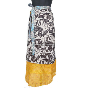 Nueva Falda Larga Reversible de Seda Estilo Rajasthani para Mujer, Ideal para la Playa, Diseño Elegante, Tipo Sari - Product Image 3