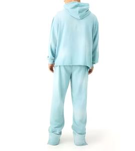 Conjunto Deportivo Informal para Hombre, Sudadera con Capucha y Pantalones Deportivos de Felpa de Algodón, Ropa Deportiva Urbana, Logotipo Personalizado - Product Image 2