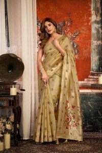 Pure Paithani Silk Zari <b>Tissue</b> Handloom Weaving Traditional Women's Party Festival & Carnival Wear All Seasons new design 2026 - Product Image 4