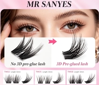 Extensions de cils en grappe personnalisables, durables, faciles à poser, confortables, résistantes à la chaleur, pour les sports de plein air