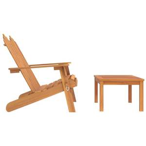 Ensemble de 2 chaises longues de jardin pliables en bois d'acacia massif - Product Image 4