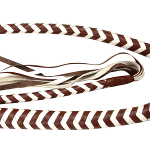Látigo de cuero de vaca auténtico de alta calidad, 4 pies de largo, tejido de 12 trenzas en rojo y negro, látigos de toro a precio económico en venta. - Product Image 6