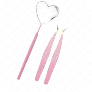 Juego de Pinzas y Espejo para Pestañas de 3 Piezas Premium, Logotipo y Color Personalizados, Puntas Puntiagudas de Acero Inoxidable, Herramientas de Belleza Duraderas - Product Image 5
