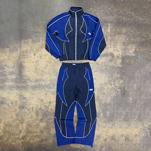 Custom Embroidery Logo <b>Patchwork</b> Waterproof Tracksuit Windbreaker <b>Jacket</b> and Joggers Two Piece Suit Men's Nylon Casual Tracksuit - Product Image 4