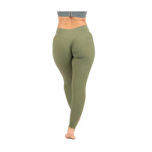 Leggings de Yoga de Cintura Alta para Mujer, al por Mayor, con Estampado Personalizado, sin Costuras, para Gimnasio, Deporte, Running y Yoga - Product Image 3