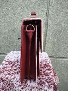 Maletín de Cuero Genuino con Pelo de Vaca, Estilo Vintage, Hecho a Mano, para Negocios, Portátil, Ligero y Duradero, LPBH-0001 - Product Image 4