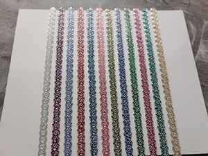 TROYA KT 3cm, Adorno de Encaje con Lentejuelas Bordadas, Hecho a Mano, Ecológico, 100% Poliéster, Diseño Geométrico Dorado y Plateado Erkoumi - Product Image 5