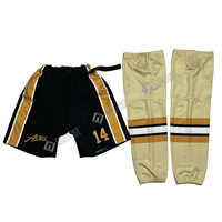 Pantalones de hockey sobre hielo unisex para adultos de la mejor calidad, diseño personalizado, fundas para pantalones bordadas, sublimación, logotipo personalizado del equipo, envío rápido