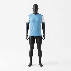 Maillots de football à manches courtes tendance pour hommes, respirants, à séchage rapide, vêtements de sport, maillot de football avec logo, nom et impression personnalisée - Product Image 1