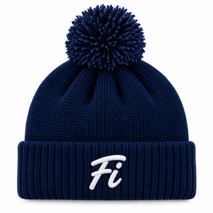 Bonnet d'hiver en acrylique personnalisé avec logo brodé, bonnet à pompon jacquard, bonnet à revers, bonnet à pompon, bonnet en tricot décontracté pour adultes - Product Image 1