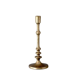 Porte-bougie décoratif en aluminium moulé, support de bougie conique doré, chandelier en forme de broche, centre de table - Product Image 2