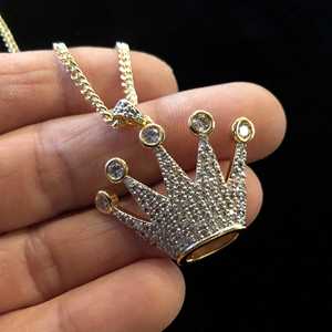 Colgante de Diamantes con Corona Helada de Lujo y Alta Calidad para Hombre |   Joyería Hip Hop King con Certificación de Terceros - Product Image 2