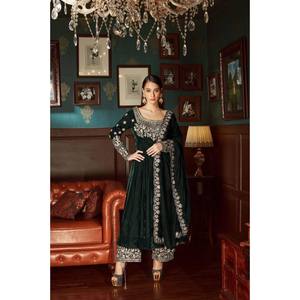 Vestido de Diseñador Vintage con Falda y Dupatta para Ocasiones Especiales, Estilo Madre de la Novia, Ropa de Fiesta - Product Image 4