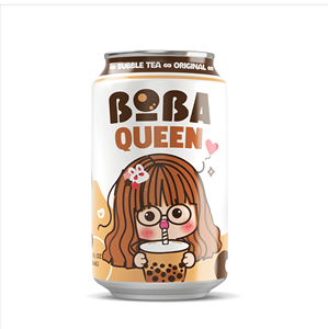 Lata de té de burbujas Matcha de 330ml con Boba Pearl Boba Queen, bebidas de té con leche, precio al por mayor, fabricante de bebidas de Vietnam - Product Image 2