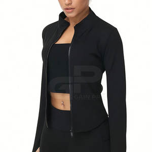 Chaqueta de yoga moderna para mujer, ligera, transpirable, deportiva, con cremallera completa, ajustada, para yoga, fitness y entrenamiento. - Product Image 4
