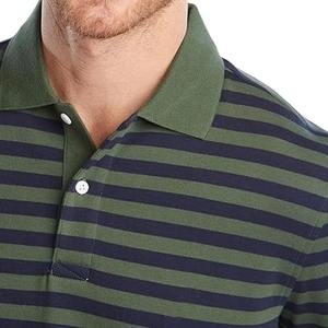 Polo homme en maille multi-panneaux vert olive, look classique, prix abordable, haute qualité, polo homme personnalisé - Product Image 5