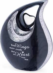 Handcrafted Aluminum Tear Drop <b>Memorial</b> Ash <b>Keepsake</b> Urn Tribute Holder Designed With Secure Lid And Premium Finish - Product Image 4