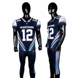 Ensembles d'uniformes de football américain personnalisés, maillots sublimés ajustés pour hommes, équipement 100 % polyester/spandex - Product Image 1