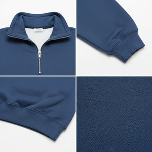 Conjunto de Sudadera Casual para Hombre con Media Cremallera, Tejido Polar, Parte Superior e Inferior a Juego, Personalización de Marca, Proveedor Mayorista OEM - Product Image 5