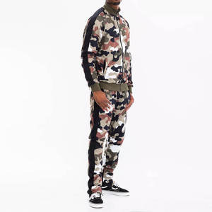 Men Camouflage Tracksuit Full Zipper Stand Collar Casual Autumn Wear Polyester Cotton <b>Blend</b> Regular Fit Side Pockets - Product Image 2