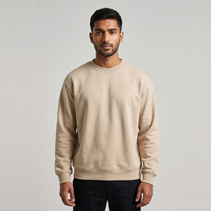 Sweat-shirt polaire d'hiver à épaules tombantes, col rond, pour homme, coupe oversize, épais - Product Image 6