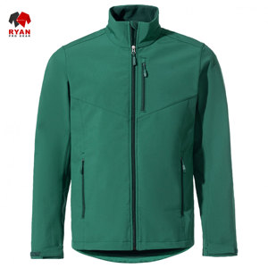 แจ็คเก็ตซอฟต์เชลล์แบบสั่งทำพิเศษสำหรับผู้ชายจาก Ryan Pro Gear ผ้าสวมใส่สบาย ปิดด้วยซิป พร้อมโลโก้แบบกำหนดเอง ดีไซน์ OEM - Product Image 2