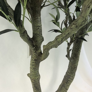 Real Touch Intérieur/Extérieur PE Olives Artificielles Bonsaï Arbre Multi-Tête Tronc Naturel UV Topiaire Décorations de Bureau - Product Image 4