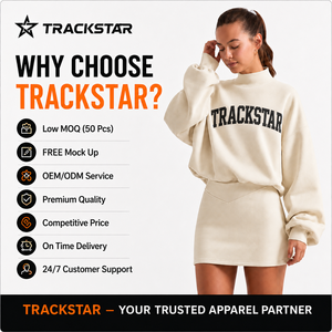 เสื้อสเวตเชิ้ตคอกลมทรงโอเวอร์ไซส์สำหรับผู้หญิงจาก TRACKSTAR INDUSTRY พร้อมตัวอักษรสีชมพูแบบ TAILGATING ปักลายแบบกำหนดเองสำหรับฤดูใบไม้ร่วง - Product Image 5