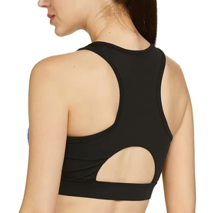 New Style Women's Plus Size Yoga Sports Bra Backless Crop Top Breathable Reversible Eco-Friendly High Support Shockproof Front - Product Image 2