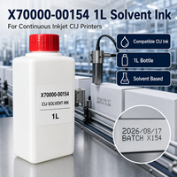 Encre Solvant Lei X70000-00154 1L Compatible avec Imprimante Jet d'Encre qCIJ avec Garantie 1 An Solution de Marquage Premium