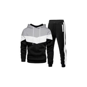 custom Men's Tracksuit 2 Pieces Set Athletic Casual Hooded Sweatshirt and <b>Joggers</b> Set Sweatsuit Outfits - Product Image 2