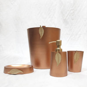 Ensemble de salle de bain en acier inoxydable, lot de 4, nouveau design personnalisé et élégant, pour comptoir de salle de bain, appartement - Product Image 1