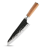 Handgemaakt milieuvriendelijk gesmeed extra scherp industrieel koolstofstaal ambidexter koksmes Viking Art houten handvat metaal 8-9,9 inch