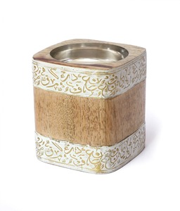 Luxury wooD Mabkhara <b>Oud</b> Burner for Home Decor and Fragrance Decorative Sandalwood Look Resin <b>Bakhoor</b> Burner - Product Image 5