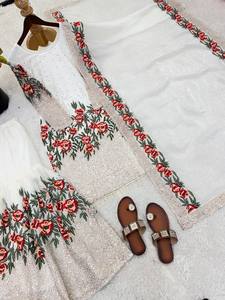 <b>Presenting</b> New <b>Eid</b> Collection In Pure Silk With Heavy Embroidery Sequence Work Top-Bottom And Dupatta Set Fully Stitched - Product Image 6