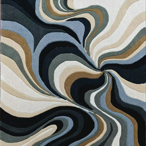 Alfombra súper suave hecha a mano inspirada en la naturaleza, alfombra de lujo de color beige gris, estilo ecológico para sala de estar y habitación infantil. - Product Image 1