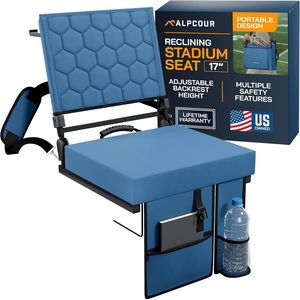 Folding <b>Reclining</b> Bleacher <b>Seat</b> with Back Support for Stadiums - Product Image 1