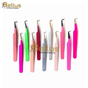 Pinzas para Pestañas Bellus International, Herramientas de Precisión de Acero Inoxidable para Extensión de Pestañas, Aislamiento de Volumen, Punta de Fibra - Product Image 5