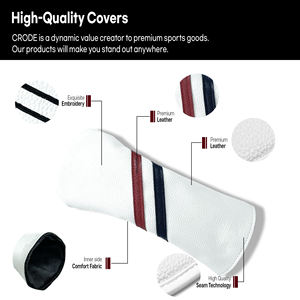 Housse de protection pour tête de club de golf, design moderne, haute performance, légère, résistante aux chocs, en cuir véritable, facile à transporter - Product Image 4