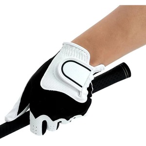 White PU Leather Golf Gloves <b>Full</b> Finger Non <b>Slip</b> Breathable Adjustable Wrist Strap Unisex Sports Gloves - Product Image 2