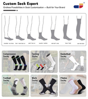 Chaussettes de performance pour jeunes à cinq doigts avec semelle rembourrée, 100 % coton, multi-sports, fabriquées au Vietnam