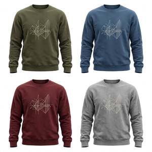 Sweat-shirt à col rond noir pour homme, imprimé graphique, manches longues, en coton molletonné, pull décontracté, vêtements d'hiver, streetwear personnalisé, mode - Product Image 6