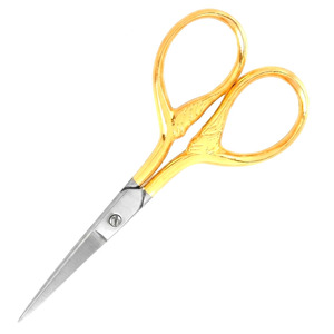 Tijeras Profesionales para Cutículas de Acero Inoxidable Chapadas en Oro, Punta Recta y Afilada, Tijeras para Recortar Uñas, Manicura y Pedicura - Product Image 4