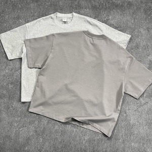 เสื้อยืดคอกลมแขนสั้นทรงปกติสำหรับผู้ชาย สีพื้น ผ้าฝ้ายถัก 100% สวมใส่สบาย ป้องกันรังสียูวี น้ำหนัก 320 กรัม - Product Image 3