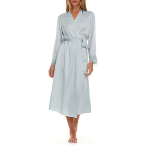 Peignoir en soie de luxe pour femme, robe de chambre en satin doux, vêtements de nuit personnalisés, tenue d'intérieur, vente en gros en usine - Product Image 1