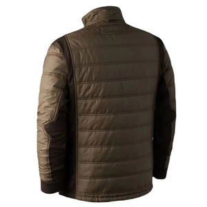 Unisex Olive Green Camouflage Print Front Logo Quilted Soft <b>Shell</b> Full Sleeve Windproof Hunting Jacket Winter Outerwear - Product Image 2