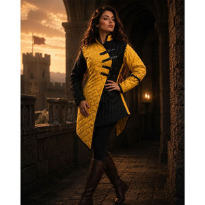 Manteau Gambeson matelassé médiéval pour femme, veste en coton rembourrée, armure, costume de cosplay Renaissance, tenue LARP - Product Image 4