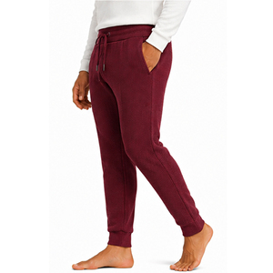 Pantalon de jogging texturé décontracté pour homme, coupe slim, en maille gaufrée épaisse, écologique et respirant, avec taille élastique et cordon de serrage - Product Image 5