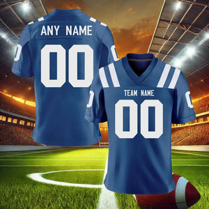 Maillot de football personnalisé blanc à col en V, nom de l'équipe sublimé, 00, maille respirante, vêtements pour hommes adultes, toutes saisons - Product Image 6