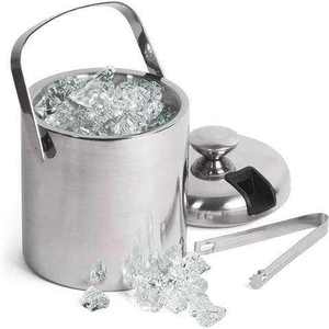 Stainless Steel Ice Bucket With Tongs Round Rust Resistant Minimalist Design Party Cooler ice Bucket - Product Image 1